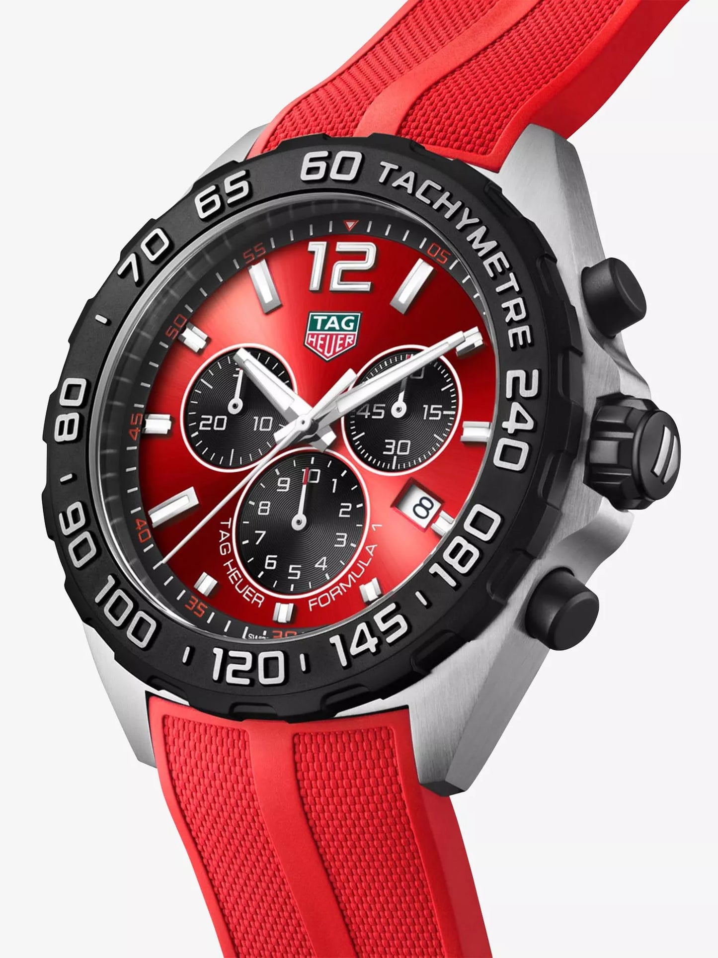 Tag Heuer 43mm Formula 1 Chronograph Red Quartz Men's Watch CAZ101AN.FT8055