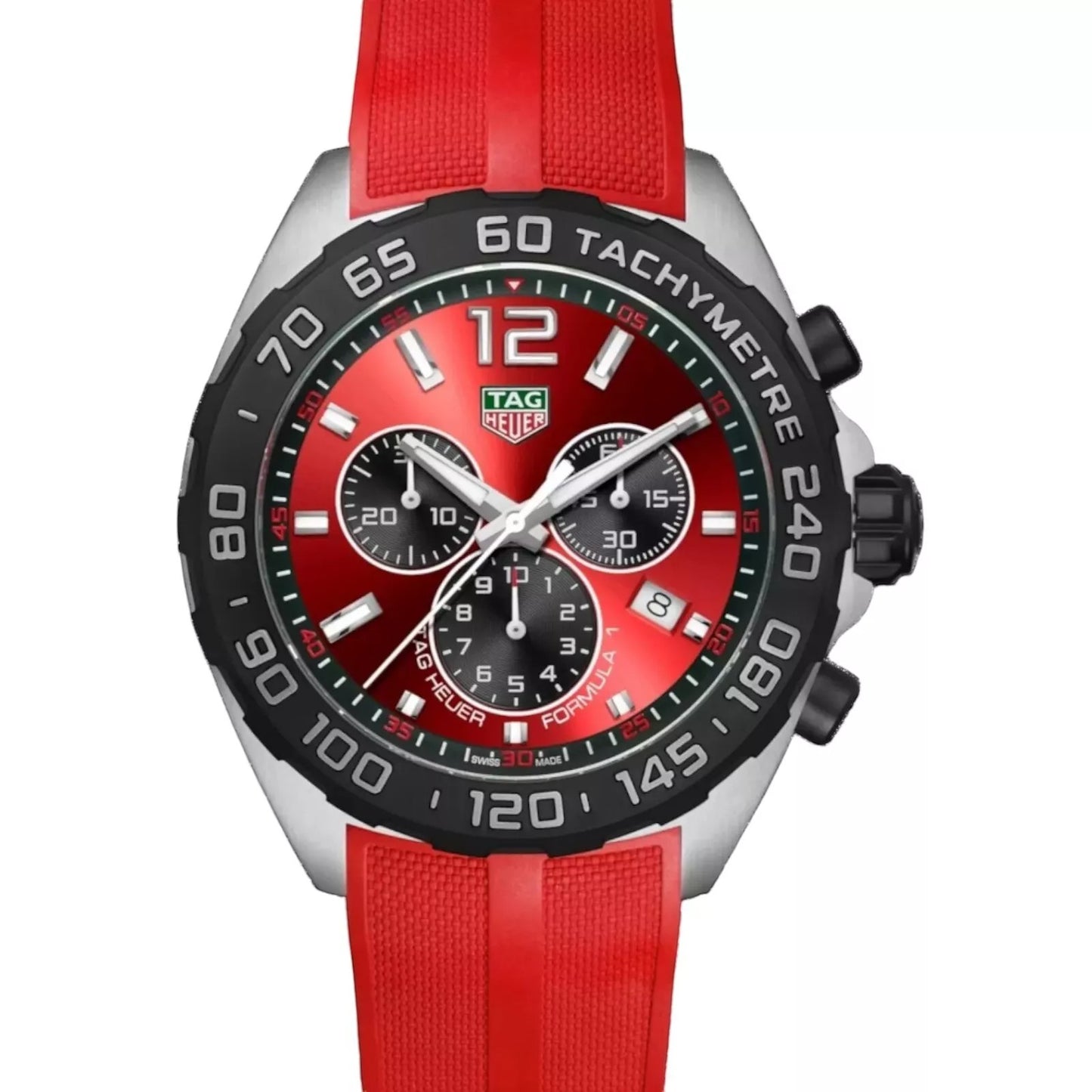 Tag Heuer 43mm Formula 1 Chronograph Red Quartz Men's Watch CAZ101AN.FT8055