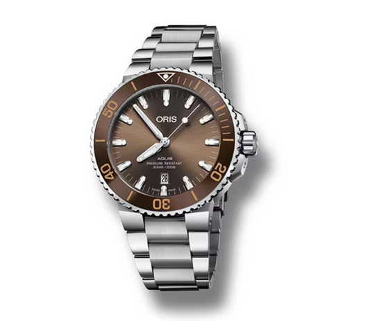 Oris Aquis Date – Burgundy/Brown