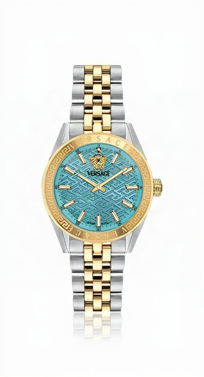 Versace V-Code Lady – Turquoise Two-Tone